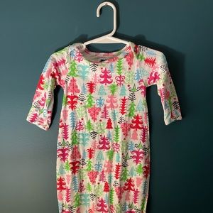 Christmas soft knit nightgown with elastic bottom